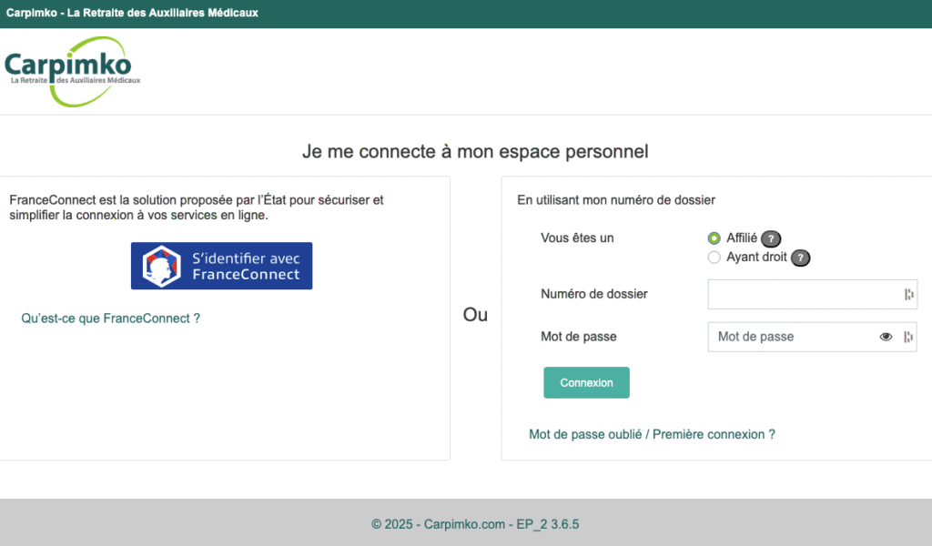 copie écran carpimko mon compte