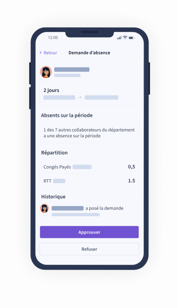 application lucca absences smartphone